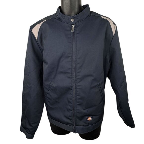 DICKIES Industrial Insulated Color Block Quilted Jacket Navy Men’s M LJ605 NWT - Picture 2 of 12